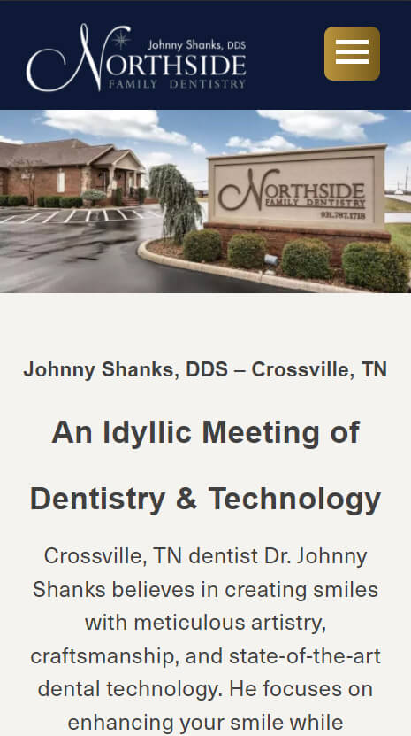 Northside dentistry Mobile Website